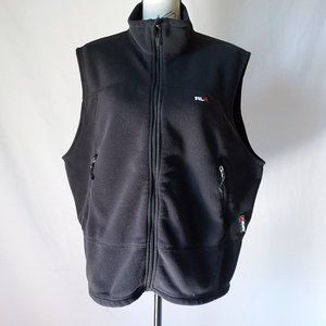 RLX Polo Sport Ralph Lauren Polartec Fleece Vest Zip Black Women XL Made in USA